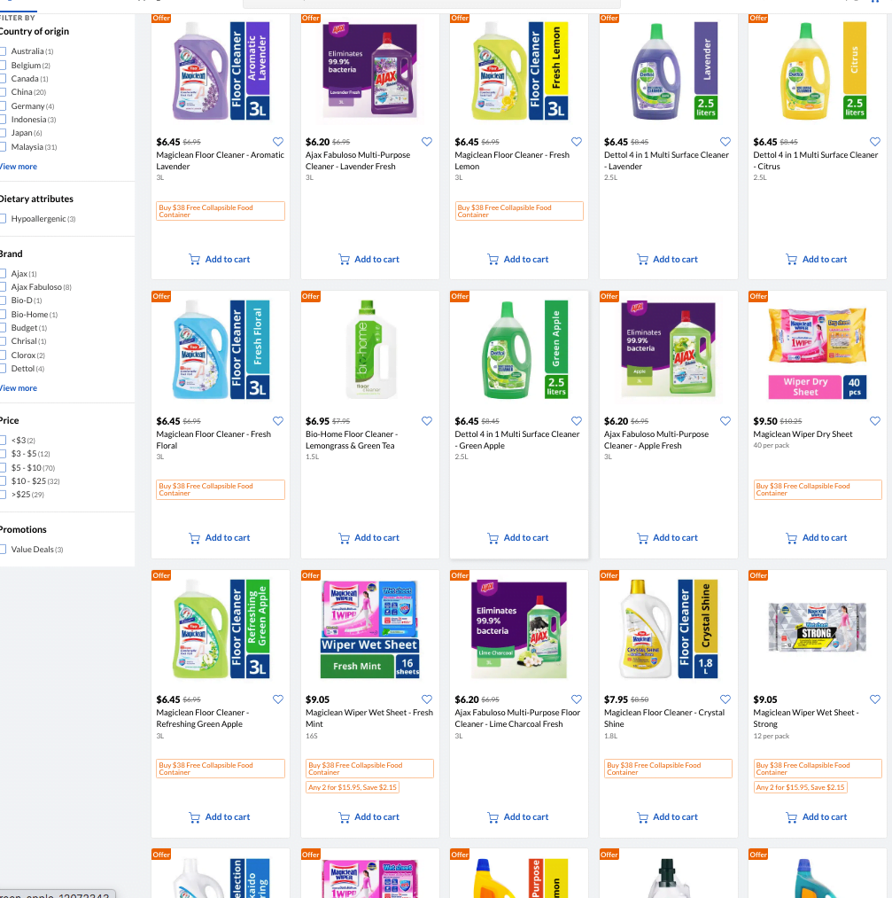 So many different cleaners to buy from the supermarket!