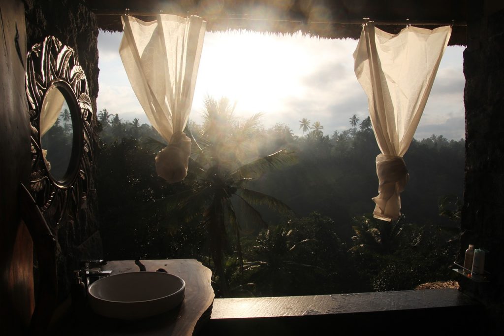 Take care not to miss out cleaning the toilet curtains