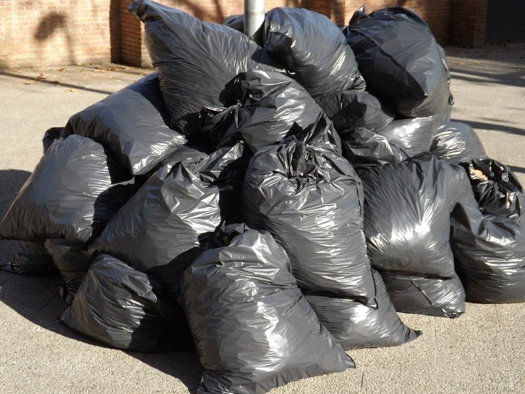 Use trashbags to store all rubbish to easy disposal at end of cleaning session.