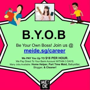 Be Your Own Boss By Working with MEIDE.SG Cleaning! Be Your Own Boss By Working with MEIDE.SG Cleaning!