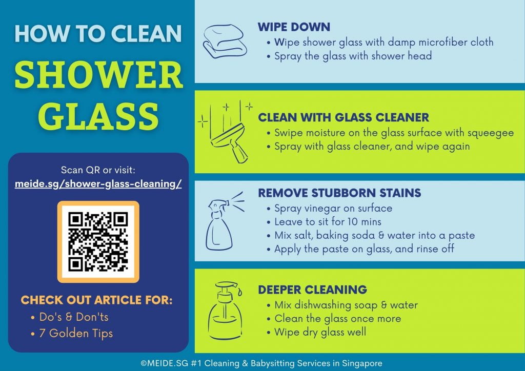 How to clean shower glass - by meide.sg