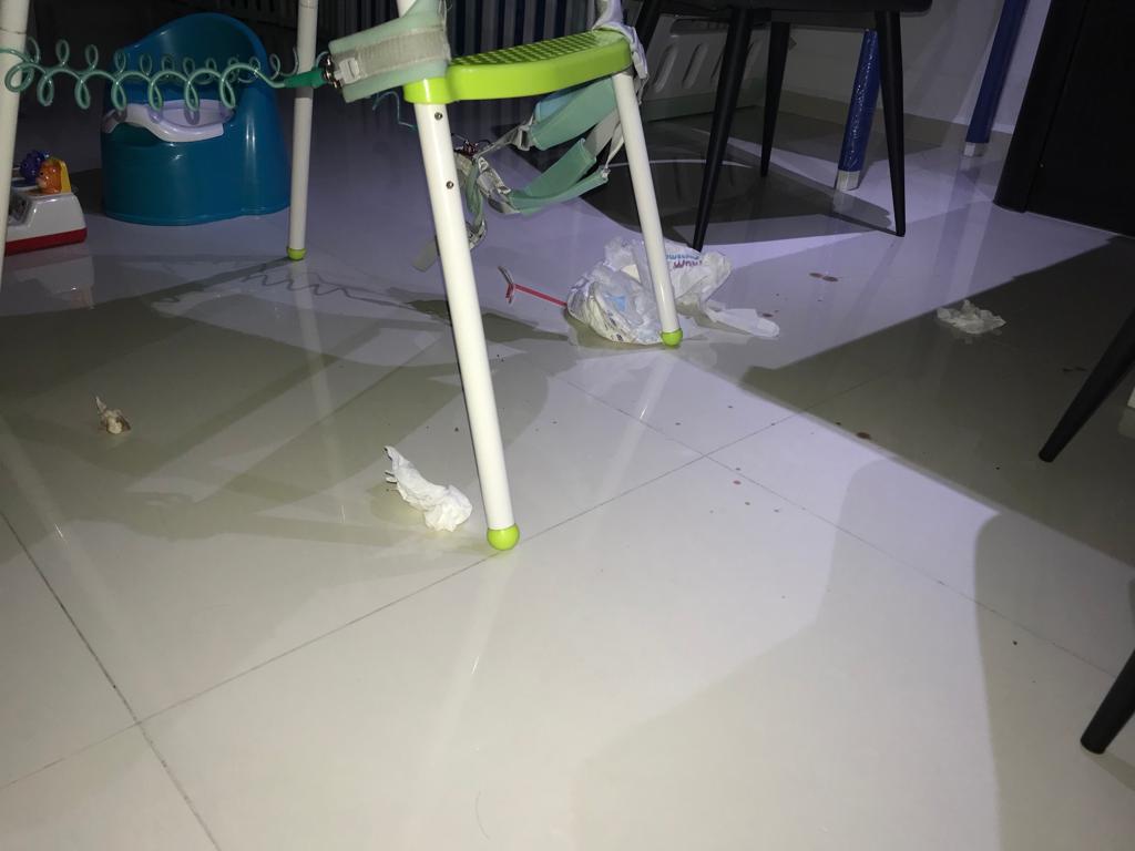 Tiled Floor Cleaning (before picture)