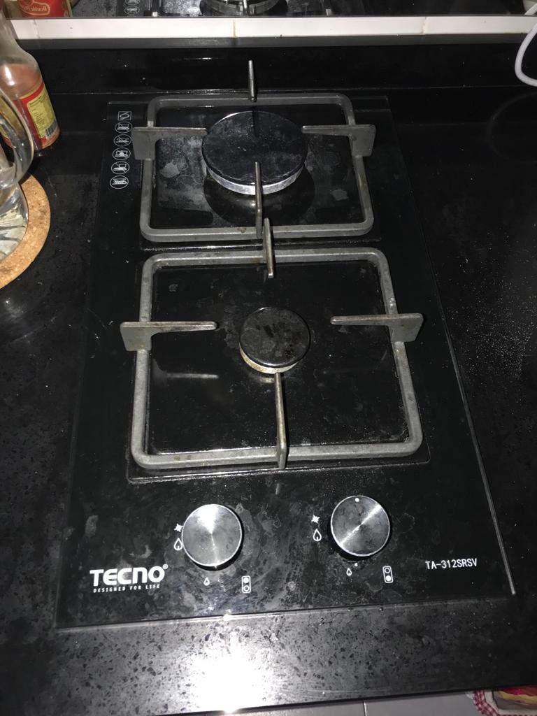 Kitchen Stove (inclusive of stove components and glass surface) Cleaning (before picture)