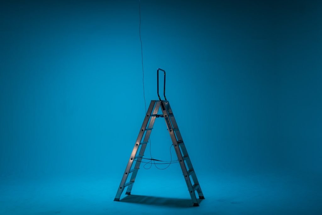 Get a stable ladder for safety when cleaning the ceiling fan