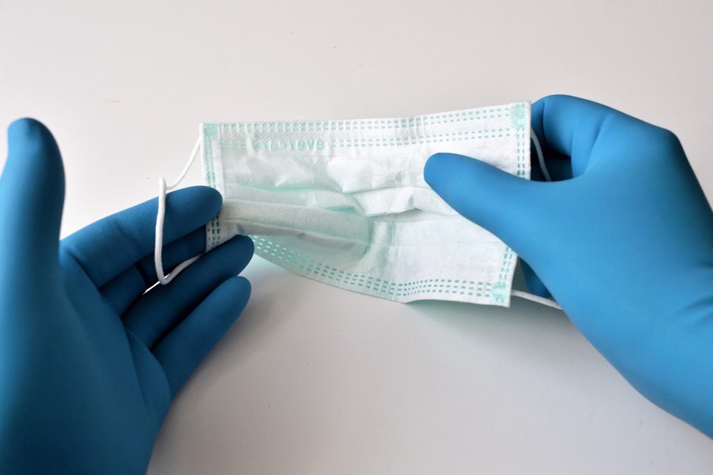 Wearing masks and gloves as part of personal protective equipment is important during cleaning