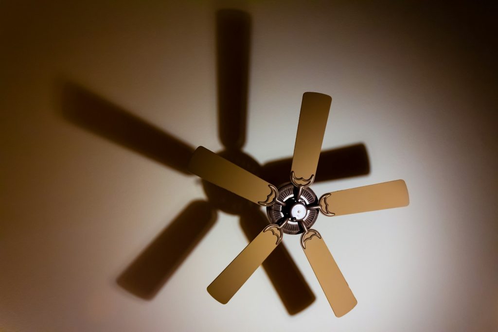 Check ceiling fans before engaging post reno cleaning